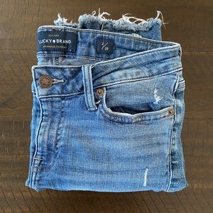 Lightly distressed, cropped Lucky Brand Jeans